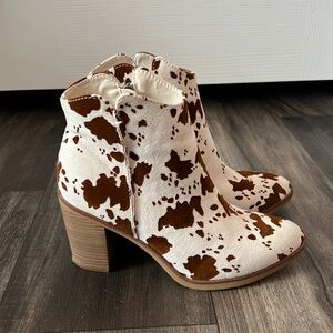 Cowhide booties
